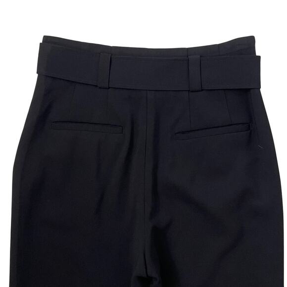 A.L.C. Crepe Foster High Rise Belted Flare-Leg Pants - Black - Size 4 - Picture 5 of 8